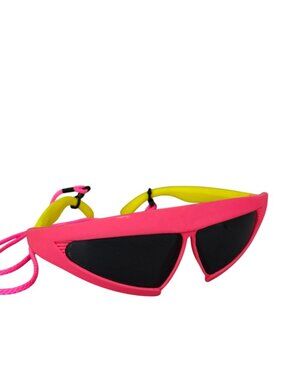 Vintage 1989 Back To The Future II Solar Shades Pizza Hut Neon Pink & Yellow